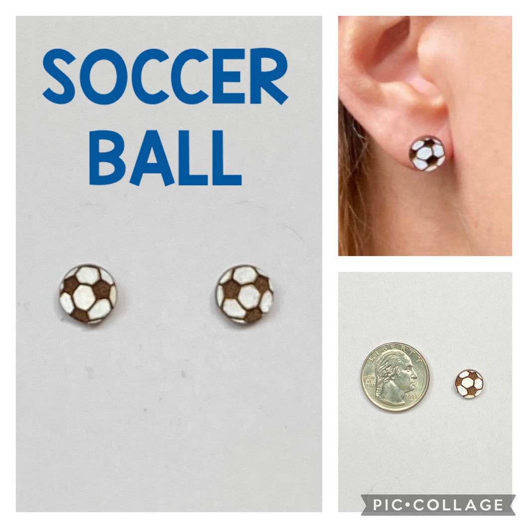 Soccer Ball Stud Earrings