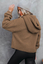 Load image into Gallery viewer, Sherpa Dropped Shoulder Long Sleeve Hoodie

