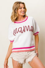 Load image into Gallery viewer, BiBi MAMA Contrast Trim Short Sleeve Sweater
