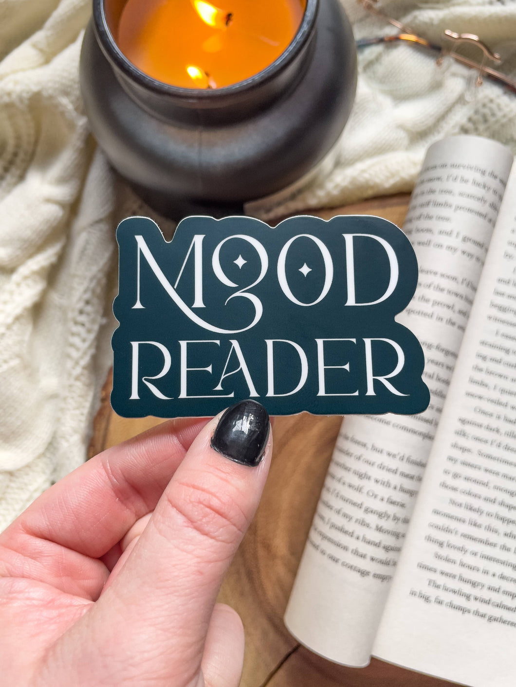 Mood Reader Bookish Waterproof Vinyl Sticker