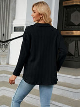 Load image into Gallery viewer, Textured Button Up Dropped Shoulder Shirt
