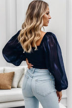 Load image into Gallery viewer, Square Neck Balloon Sleeve Blouse
