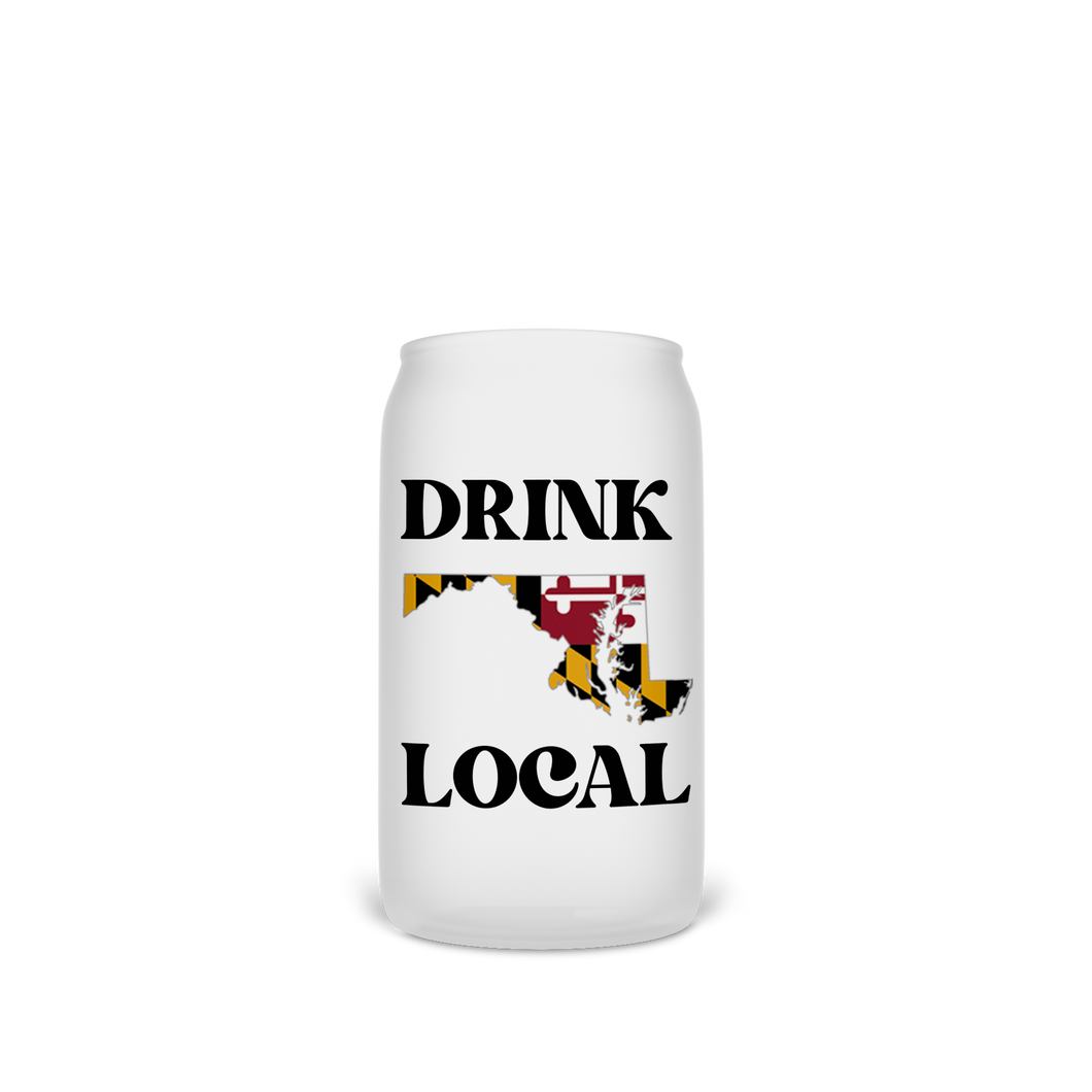 Drink local beer can glass