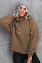 Load image into Gallery viewer, Sherpa Dropped Shoulder Long Sleeve Hoodie
