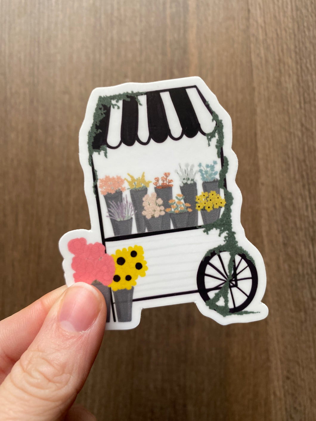 Flower Cart Sticker