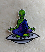 Load image into Gallery viewer, Meditating Alien Sticker
