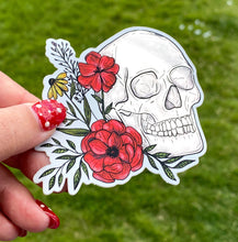 Load image into Gallery viewer, Floral Skull Sticker
