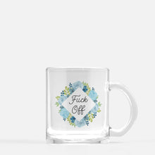 Load image into Gallery viewer, fuck off CLEAR 10oz glass mug
