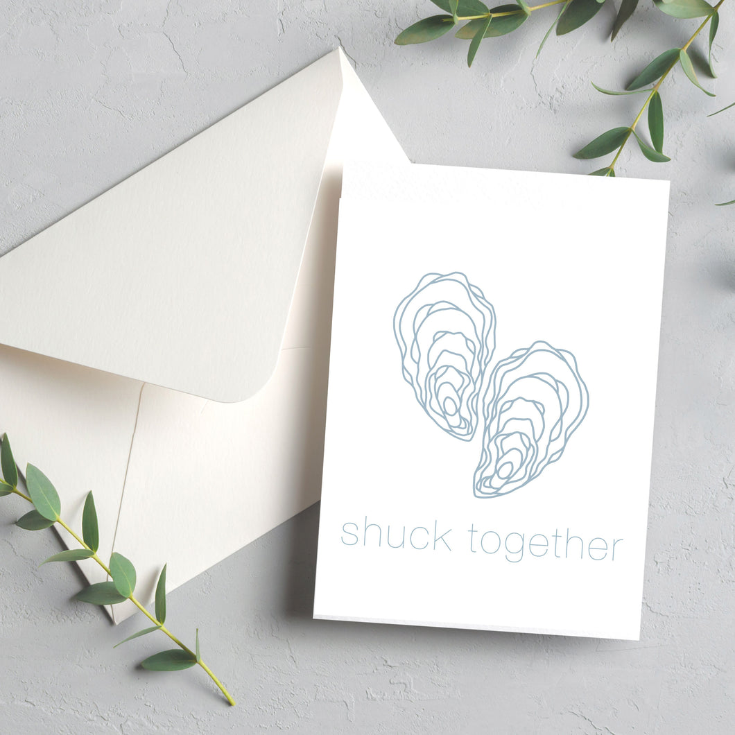 shuck together blank greeting card